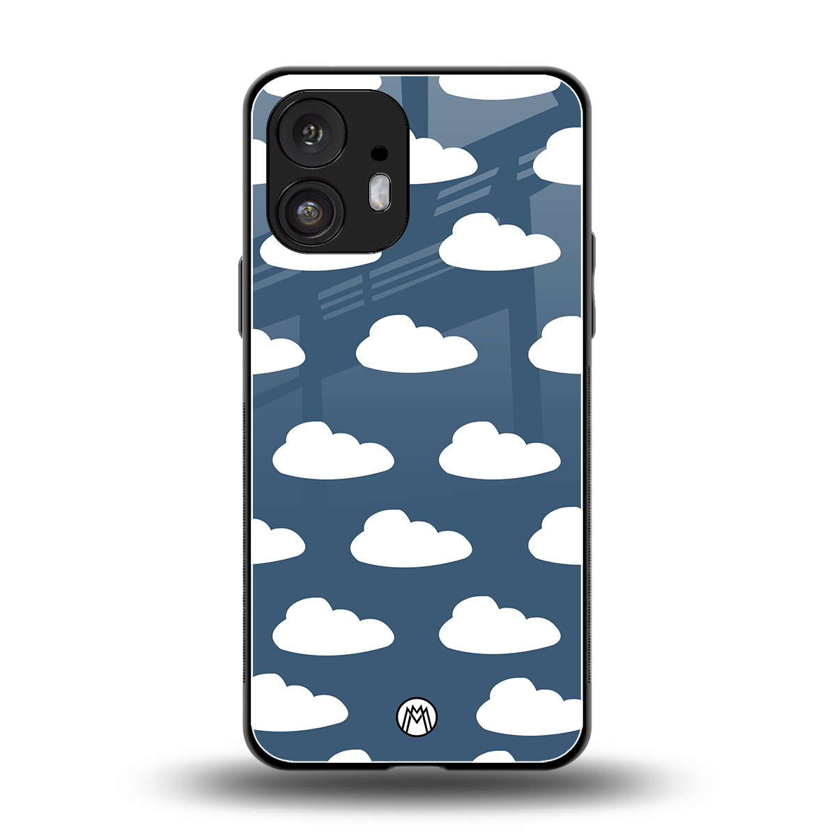 clouds back phone cover | glass case for nothing phone 2