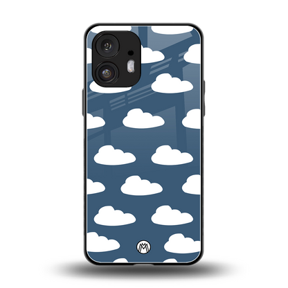 clouds back phone cover | glass case for nothing phone 2