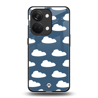 clouds back phone cover | glass case for oneplus nord 3
