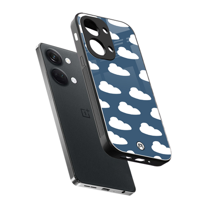 clouds back phone cover | glass case for oneplus nord 3