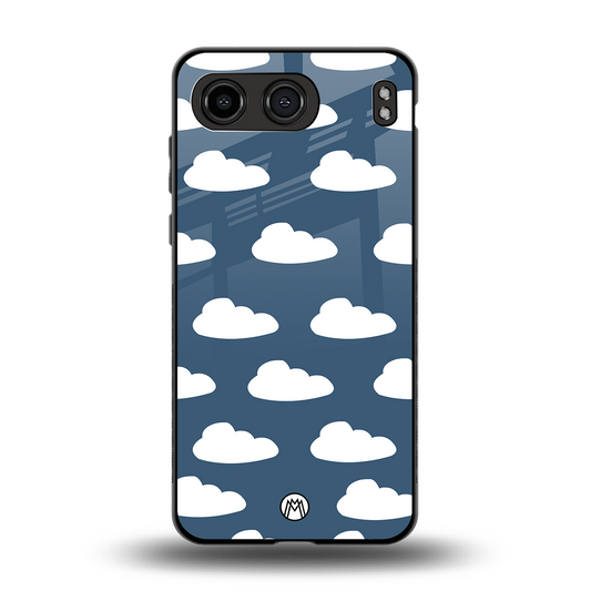clouds back phone cover | glass case for oneplus nord 4