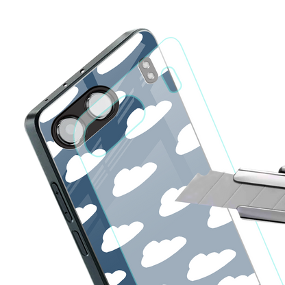 clouds back phone cover | glass case for oneplus nord 4