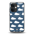 clouds back phone cover | glass case for oneplus nord ce 3