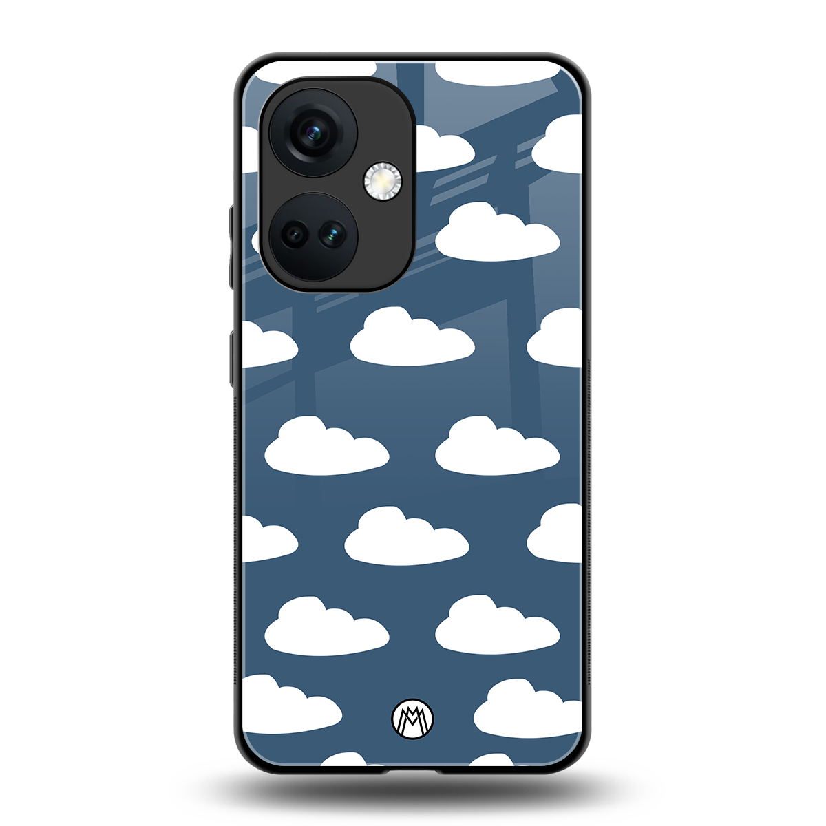 clouds back phone cover | glass case for oneplus nord ce 3