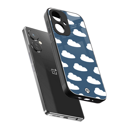 clouds back phone cover | glass case for oneplus nord ce 3