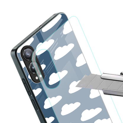 clouds back phone cover | glass case for oneplus nord ce 4 lite