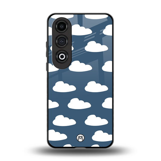 clouds back phone cover | glass case for oneplus nord ce 4