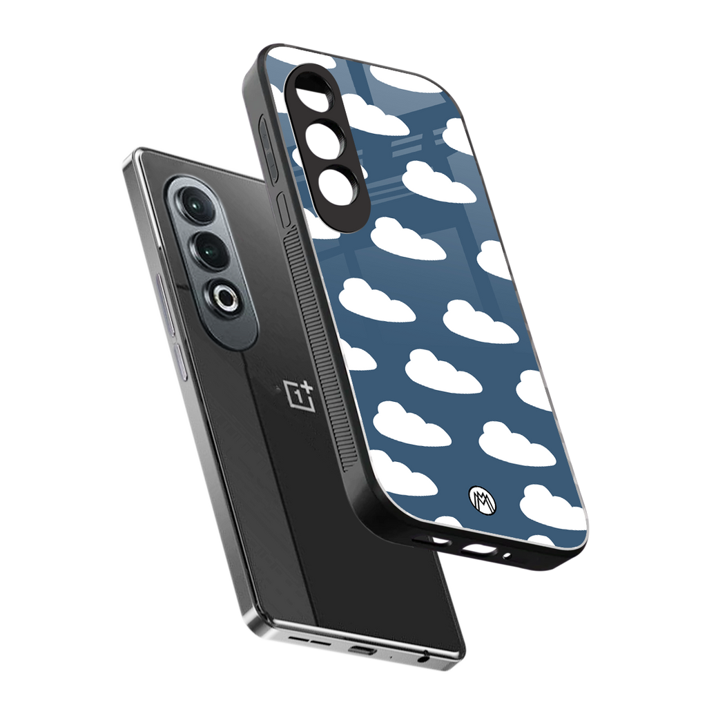 clouds back phone cover | glass case for oneplus nord ce 4