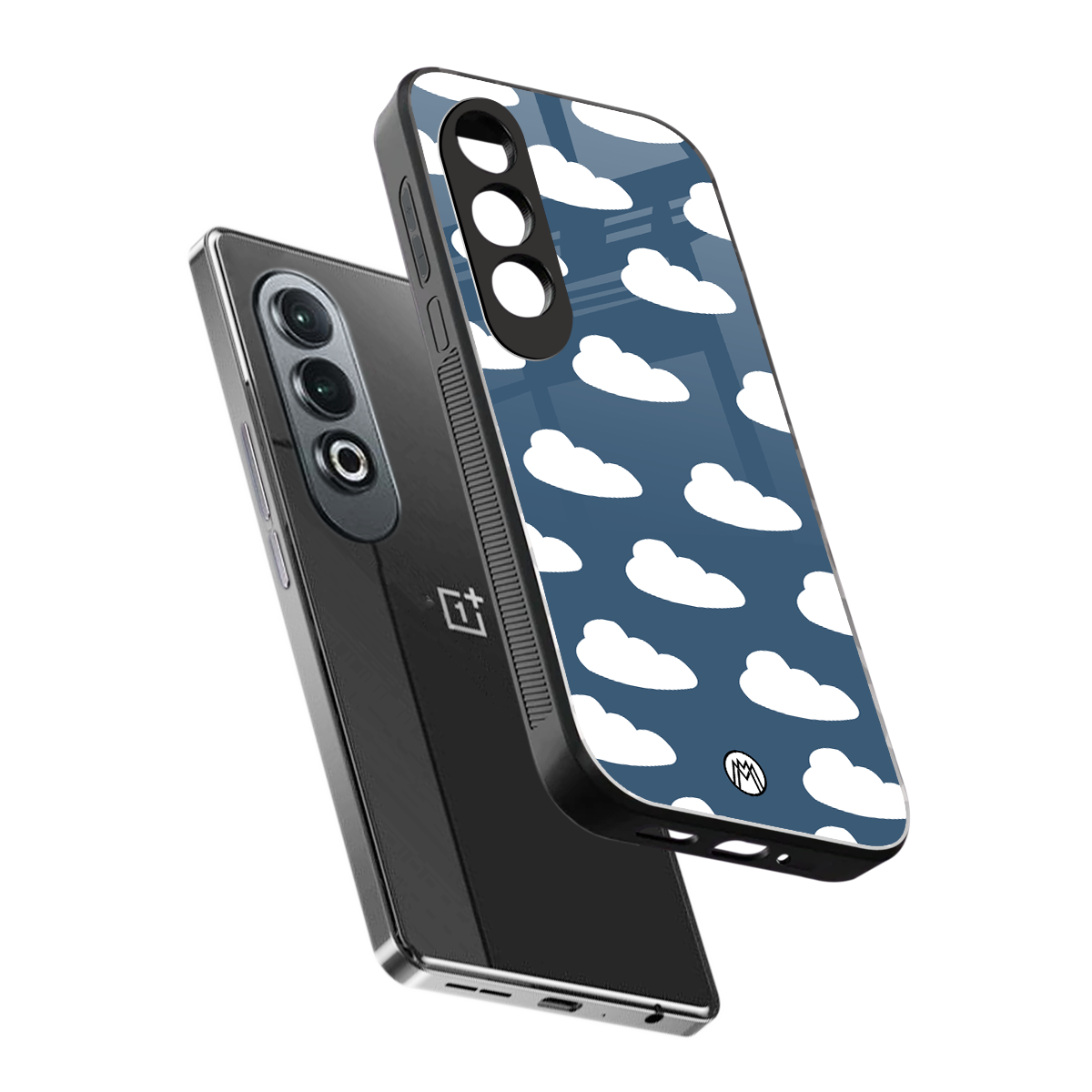 clouds back phone cover | glass case for oneplus nord ce 4