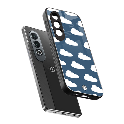 clouds back phone cover | glass case for oneplus nord ce 4