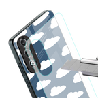 clouds back phone cover | glass case for oneplus nord ce 4