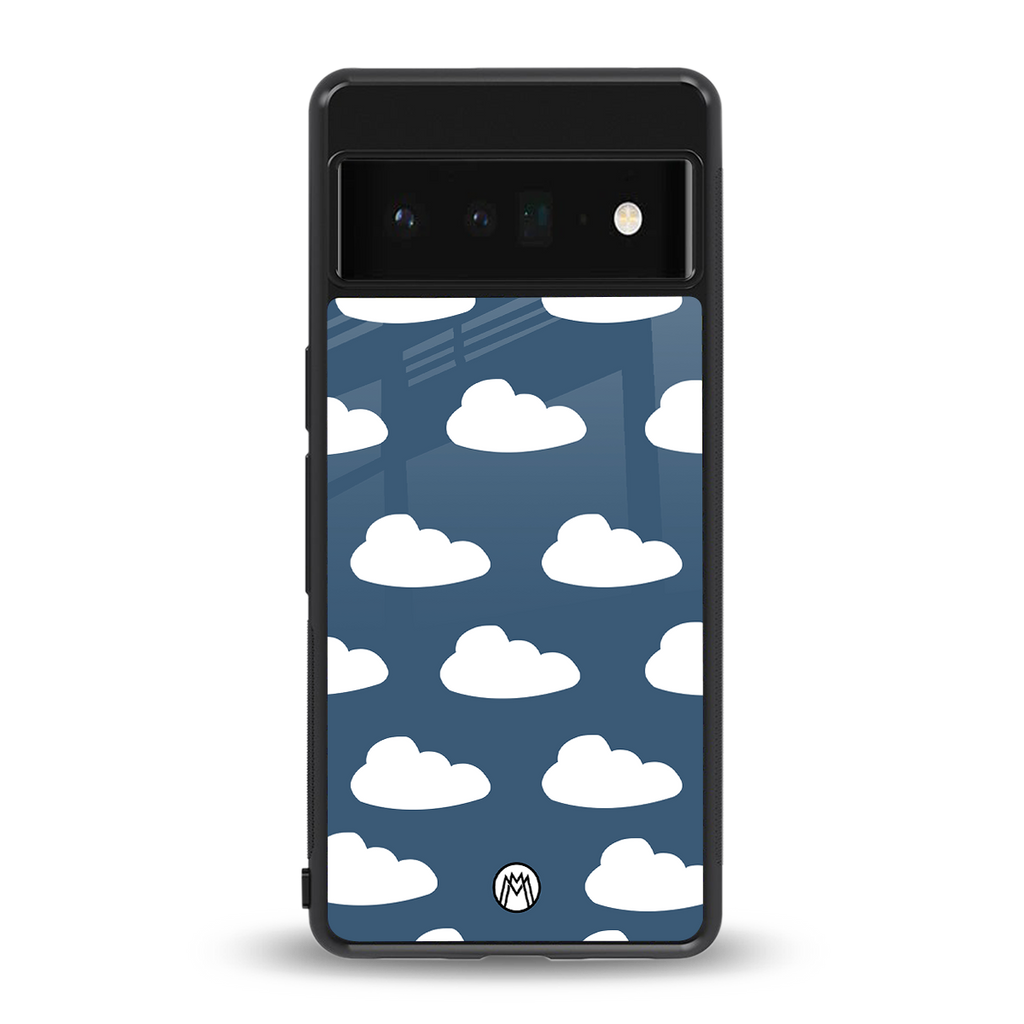 clouds back phone cover | glass case for google pixel 6 pro