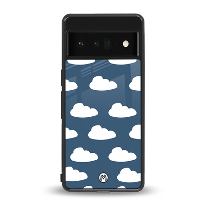 clouds back phone cover | glass case for google pixel 6 pro
