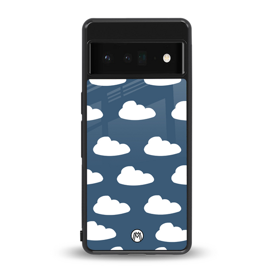 clouds back phone cover | glass case for google pixel 6 pro