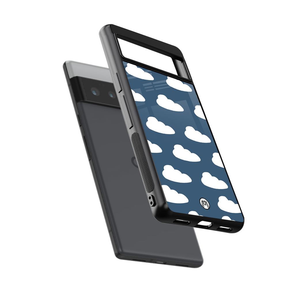 clouds back phone cover | glass case for google pixel 6 pro