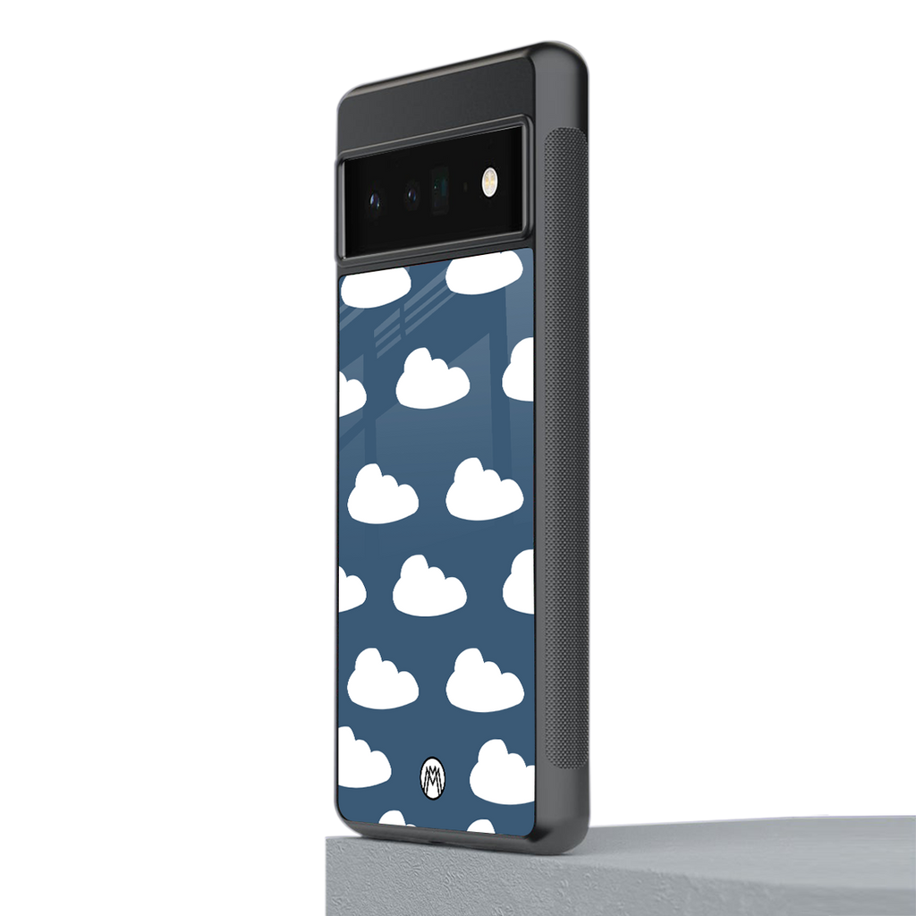clouds back phone cover | glass case for google pixel 6 pro