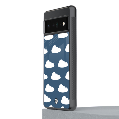 clouds back phone cover | glass case for google pixel 6 pro