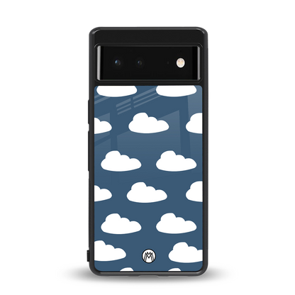 clouds back phone cover | glass case for Google Pixel 6A