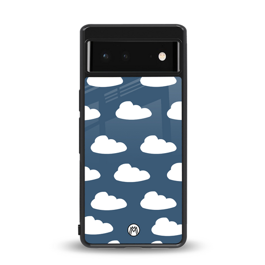 clouds back phone cover | glass case for Google Pixel 6A