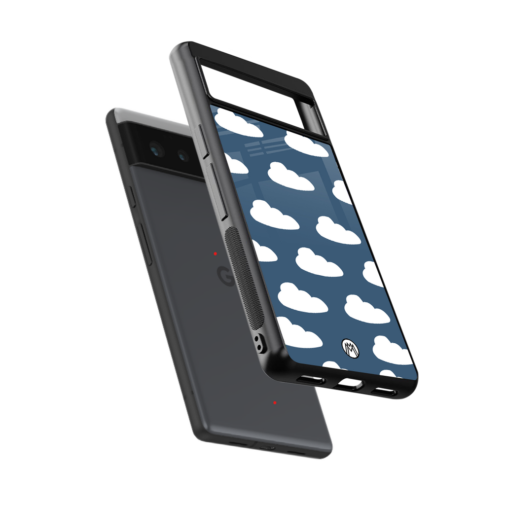 clouds back phone cover | glass case for google pixel 6