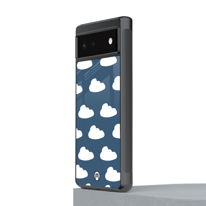 clouds back phone cover | glass case for google pixel 6