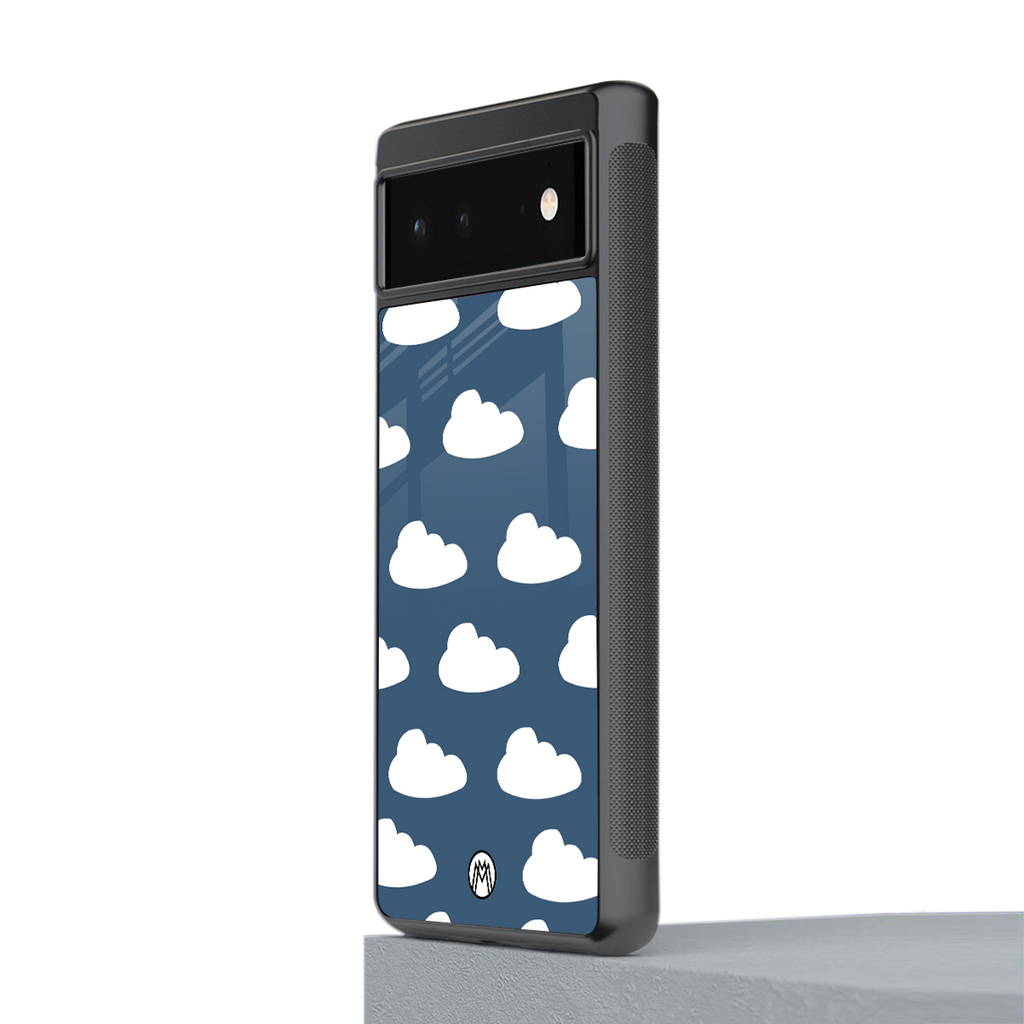 clouds back phone cover | glass case for Google Pixel 6A