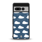 clouds back phone cover | glass case for google pixel 7 pro