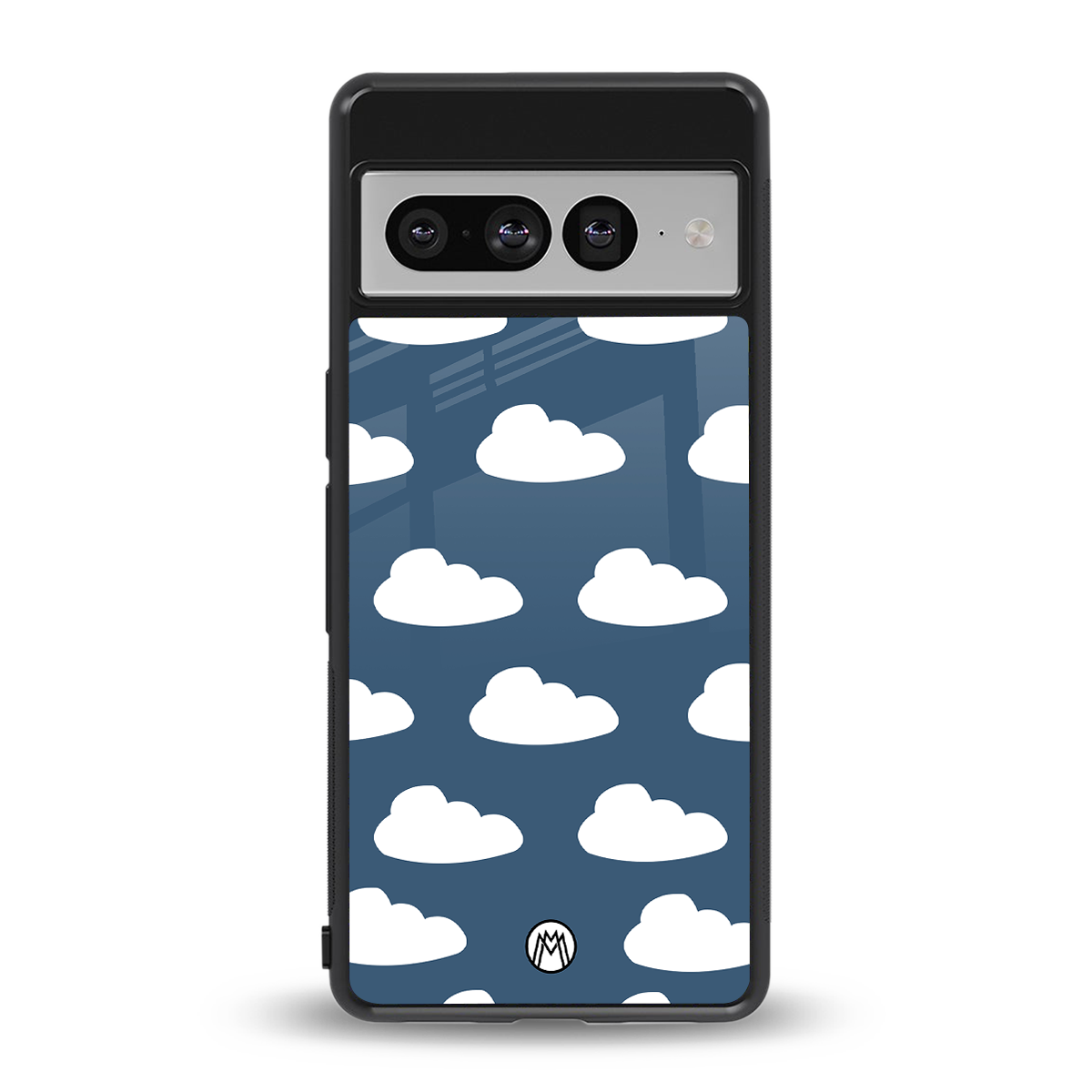 clouds back phone cover | glass case for google pixel 7 pro