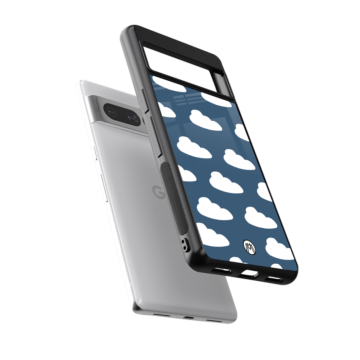 clouds back phone cover | glass case for google pixel 7 pro