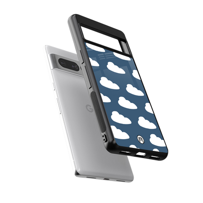 clouds back phone cover | glass case for google pixel 7 pro
