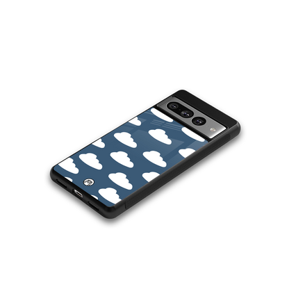clouds back phone cover | glass case for google pixel 7 pro