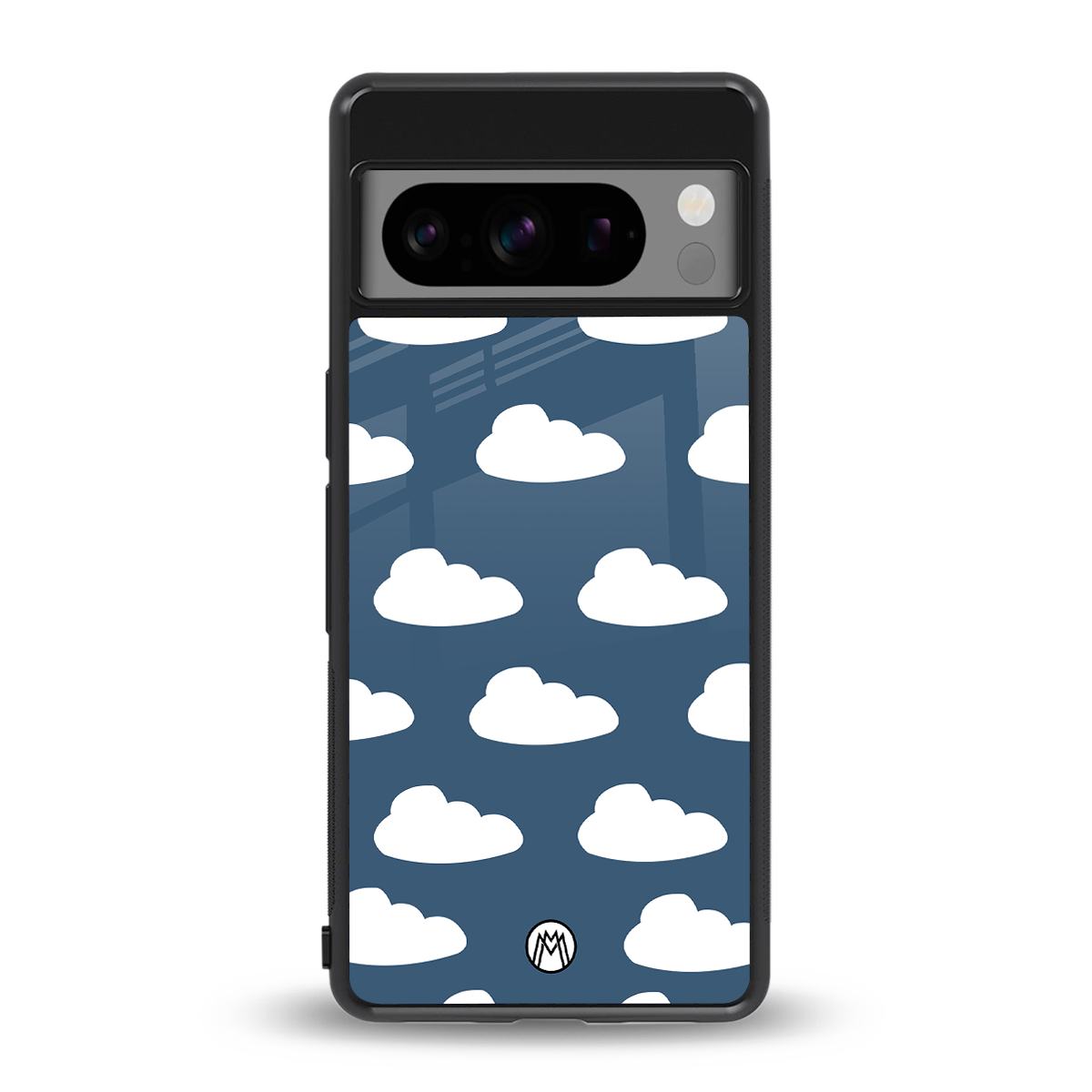 clouds back phone cover | glass case for google pixel 8 pro