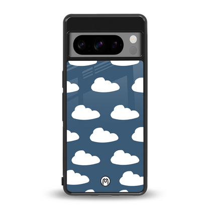 clouds back phone cover | glass case for google pixel 8 pro