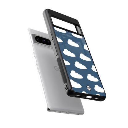 clouds back phone cover | glass case for google pixel 8 pro