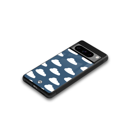 clouds back phone cover | glass case for google pixel 8 pro