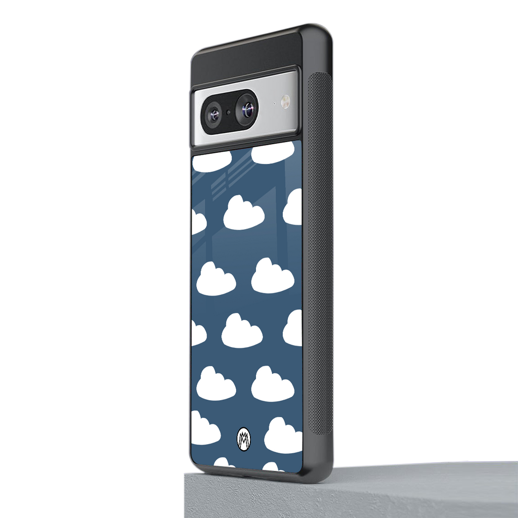 clouds back phone cover | glass case for Google Pixel 8