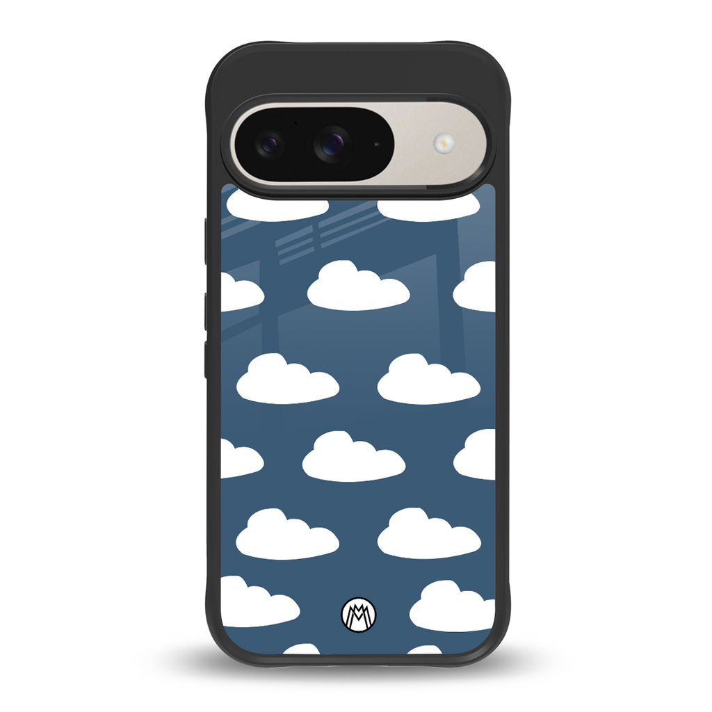 clouds back phone cover | glass case for google pixel 9