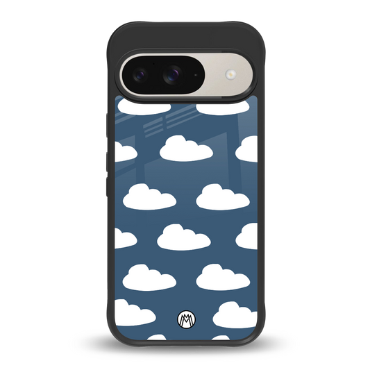 clouds back phone cover | glass case for google pixel 9