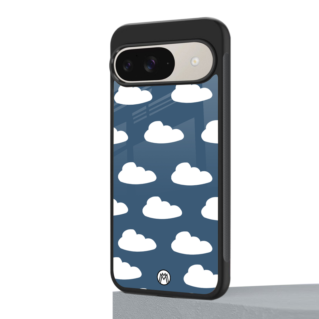 clouds back phone cover | glass case for google pixel 9