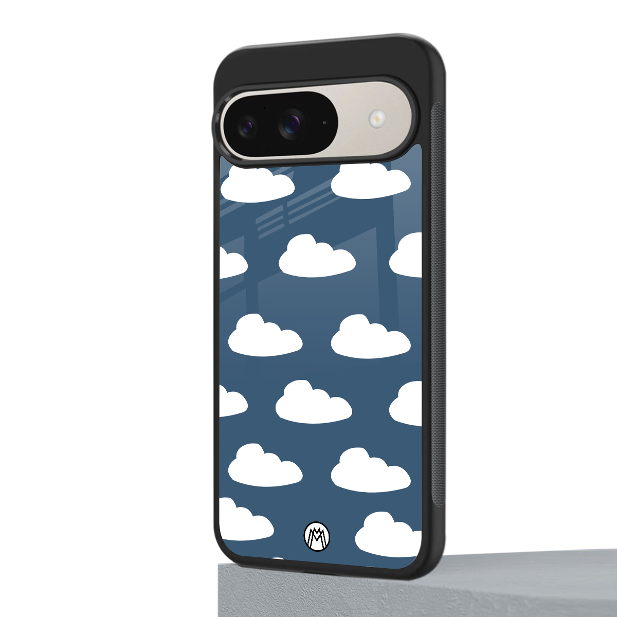 clouds back phone cover | glass case for google pixel 9