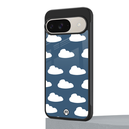 clouds back phone cover | glass case for google pixel 9
