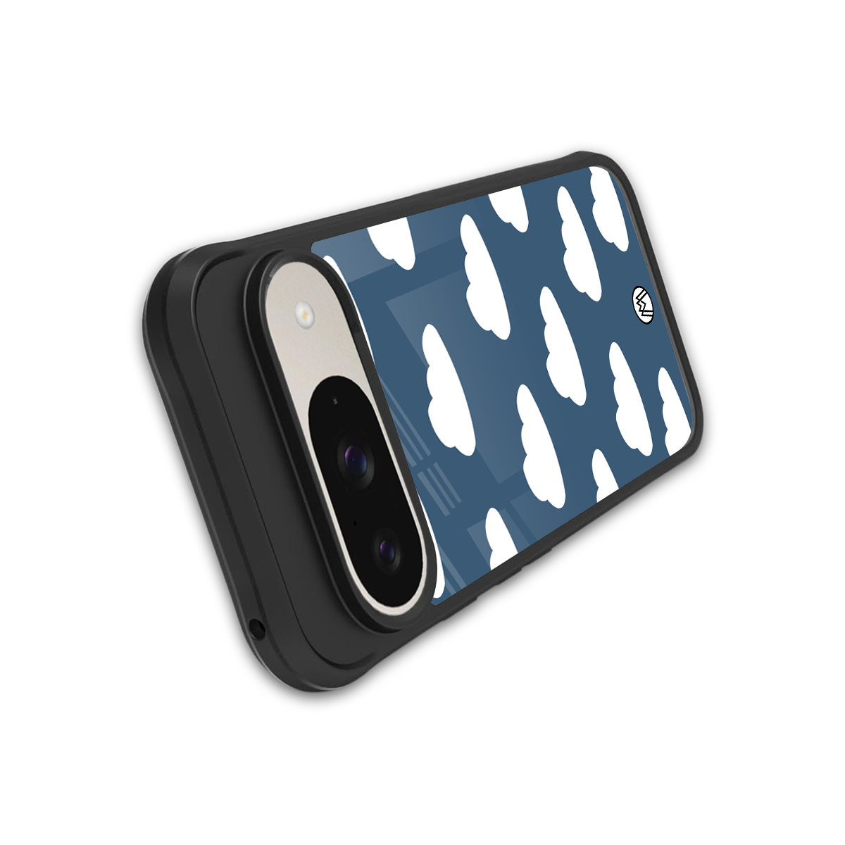 clouds back phone cover | glass case for google pixel 9