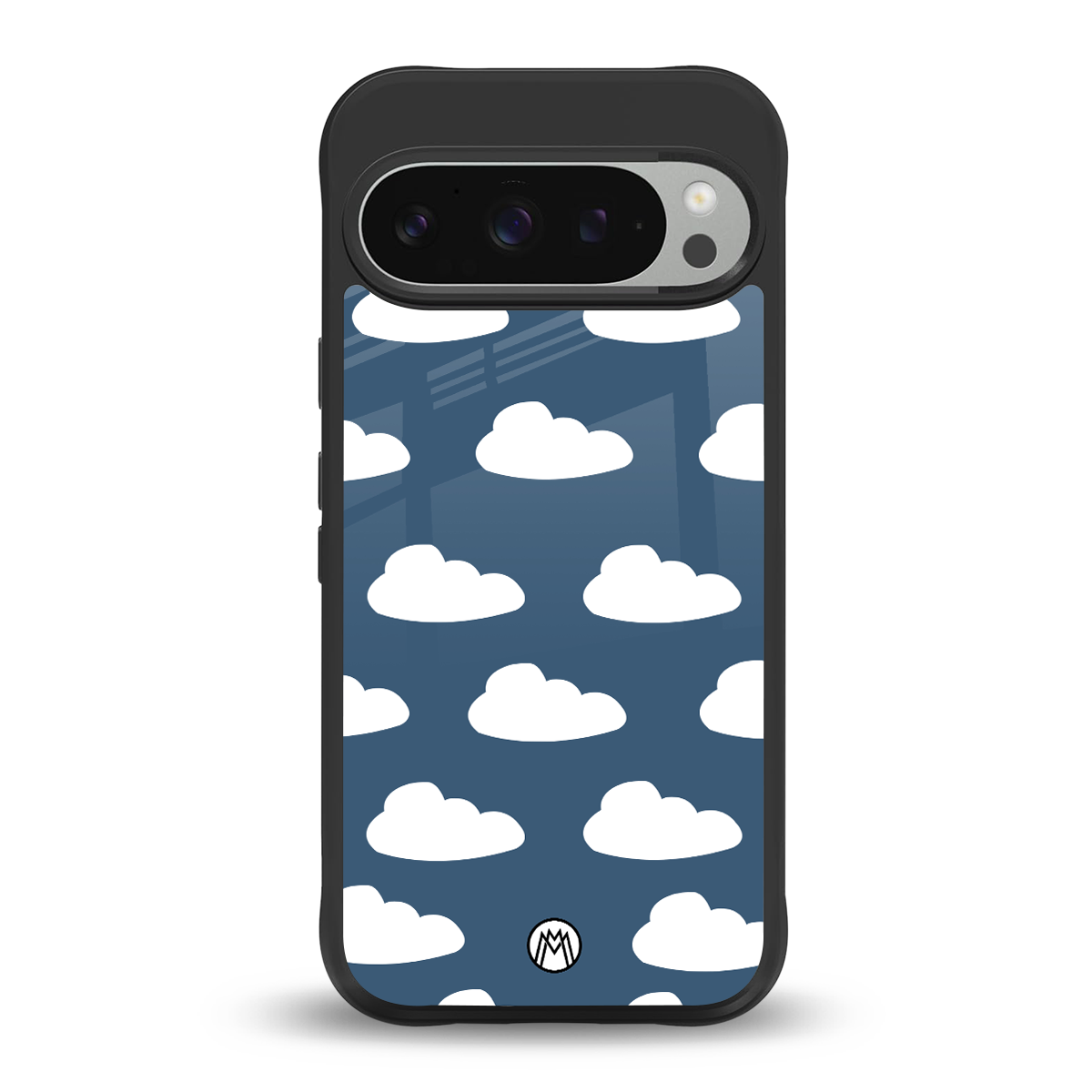 clouds back phone cover | glass case for google pixel 9 pro xl