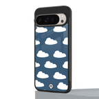 clouds back phone cover | glass case for google pixel 9 pro