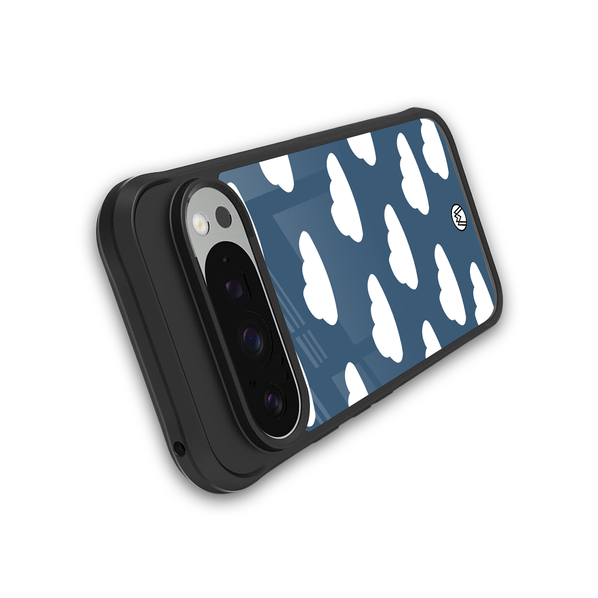 clouds back phone cover | glass case for google pixel 9 pro