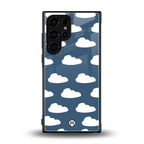 clouds back phone cover | glass case for samsung galaxy s23 ultra