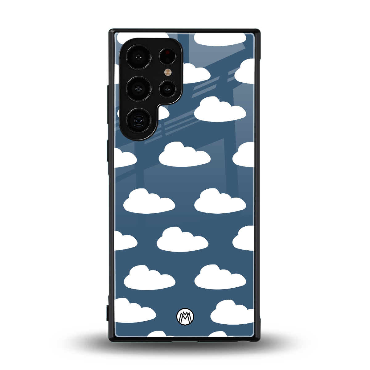 clouds back phone cover | glass case for samsung galaxy s23 ultra