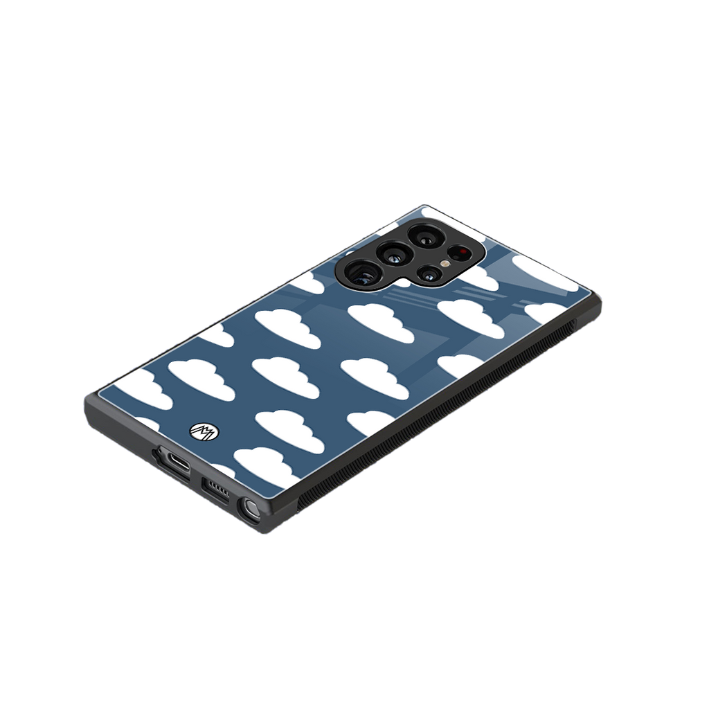 clouds back phone cover | glass case for samsung galaxy s23 ultra