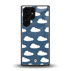 clouds back phone cover | glass case for samsung galaxy s25 ultra