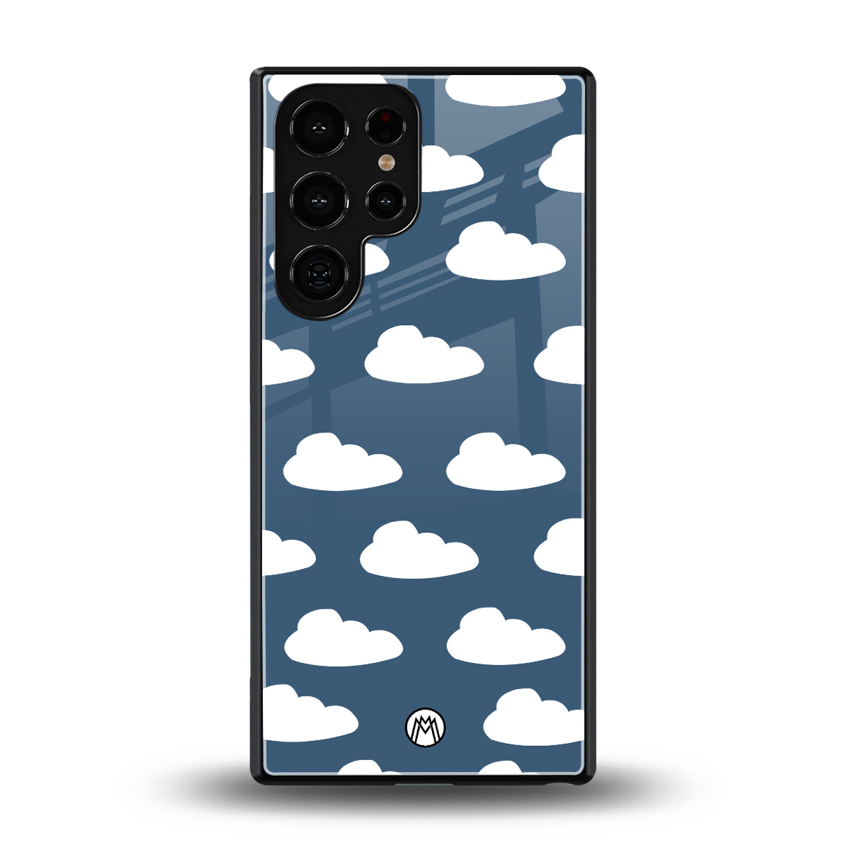 clouds back phone cover | glass case for samsung galaxy s25 ultra
